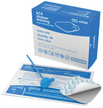 Aquaflash Adjustable ACE Stopper & Dressing distributed by New Medical, Australia